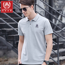 2021 new summer turn collar short sleeve T-shirt male pure color Paul POLO shirt loose casual outdoor half sleeve compassionate