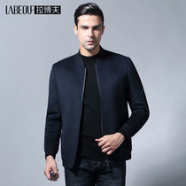Labov Jacket Man 2022 middle aged casual long sleeve jacket light extravagant and simple and mature autumn winter winewear