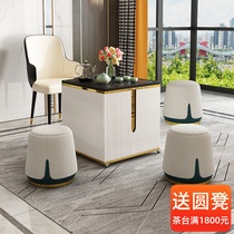 Light Extravagant Square Tea Table Balcony Removable Small Tea Desk Home Tea Car Multifunction Living-room Tea Table Smart Kongfu Tea