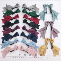 Original jk headdress half piece small bow hairclip ear hair clip girl double ponytail hair accessories pair