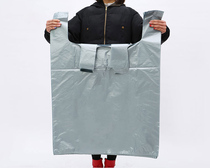 Home Large Number of Rubbish Bags Silver Grey Plastic Bag Hotel Thicken with Machia Back Heart Bag Garbage Bag 100 Only