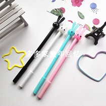 Cartoon Stationery Small Rabbit Currant Middle Sex Pen Cute Long Ears Rabbit Signature Pen Creativity Primary And Middle School Students Water Pen Gifts