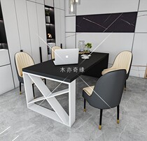 Nordic Black Solid Wood Table Creative Desk Simple Rectangular Bench Computer Desk Designer Furniture