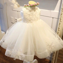 Girls  Dresses Summer childrens princess dresses 2021 new puff yarn dresses Western wedding dresses performance costumes