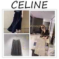 CELINE CELINE 21 new Arc de Triomphe pattern print logo webbing letter skirt skirt skirt