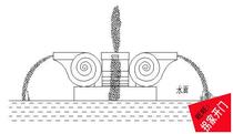 cad-shaped water spray construction detailed cad drawings landscape nodes detailed cad drawings