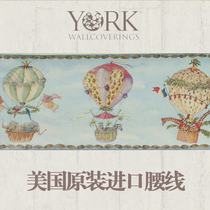 US imported special price York children wallpaper waist line cartoon cute personality children room bedroom wall wallpaper waist line