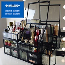 Dust-proof cosmetics storage box lipstick skin care products dresser desktop drawer type Net red shelf tremble sound same model