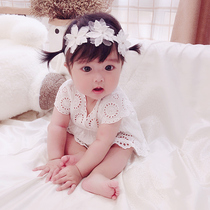 Spring and summer baby girl baby lace full moon 100 days 100 days old princess dress