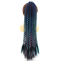 Wig ponytail Hemp Flower Braid Strap Type Dirty Braid Ponytail Long Style National Wind Color Pigtail