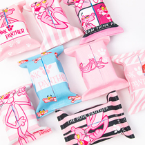 Pink leopard tissue box fabric cotton linen tissue bag living room creative paper bag toilet restaurant car tissue cover