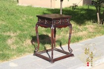 Fidelity solid wood old objects antique wood collection Ming and Qing sea huanghuanghuali flower rack furniture