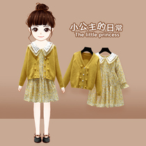 Girl coat spring and autumn 2021 childrens foreign style fashion children early autumn Han fan childrens clothing baby sweater