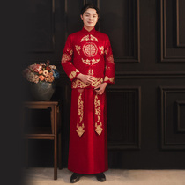 Mens Xiuhe clothing 2021 new male groom Chinese dress wedding jacket wedding dress Xiuhe mens dragon and phoenix coat summer