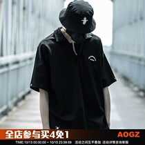 Xiaobin national tide 2021 summer New Polo shirt men loose Tide brand detachable sleeve jacket short sleeve T-shirt tide tide