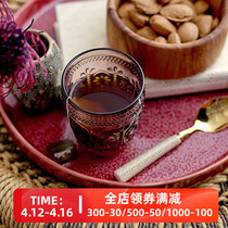 Spot Denmark Bloomingville Nordic Simple Transparent Glass Household Creative Printing Cup Portable