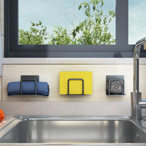 Stainless steel kitchen sponge frame free from punch wall-mounted sink sloth padding bitumen frame asphalt sink storage tank