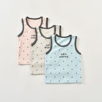 Dabi rabbit new baby vest jacket 6-18 months men and women baby round neck shoulder buckle vest spring and autumn base shirt