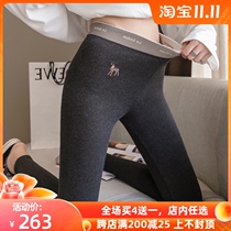 Lamb velvet leggings womens autumn and winter plus velvet thickened outer wear warm waist stretch cotton small leggings spring and autumn