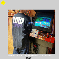 Hong Kong style Yu Wenle SEA Joint letter loose print round neck thin long sleeve Tide brand T-shirt couple TEE men and women