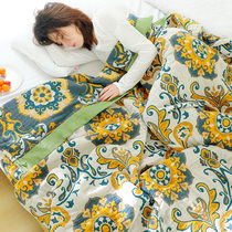 Summer cotton gauze towel quilt five-layer single double color cotton blanket Summer cool quilt cotton air conditioning blanket towel blanket