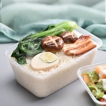 Rectangular disposable lunch box thickened plastic takeaway packaging box Transparent fresh-keeping fast food lunch box with lid