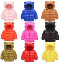 Girls rain wool cotton clothes Childrens light cotton clothes Baby baby quilted jacket Boys childrens coat windproof zipper shirt