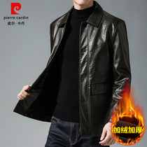 2022 plus thick autumn and winter new warm PU skin men middle - youth fashion match