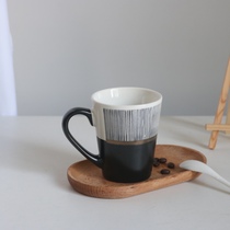 Creative Nordic Mediterranean Reliefs Flowers Line Ceramic Suit Water Glass Mark Cup Hot Drinks Cups Milk Coffee Cup