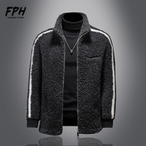 Winter sheep cut suede Hainen genuine leather thickened 100 wool coat fur integrated short jacket leather grass jacket man