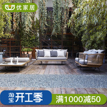 Courtyard Garden Outdoor Leisure Open-air Rattan Chair Sofa Combination Outdoor Yang Light House Rattan sofa Single furniture
