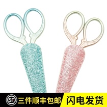 Glitter scissors set embroidery scissors European style vintage embroidery crane scissors Home Mini