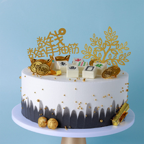 Cake model simulation 2019 new net red cartoon mahjong window furnishings sample birthday cake model