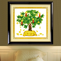 Cross stitch small pieces of money tree New thread embroidery 2021 fortune tree living room hand embroidery room small cotton thread