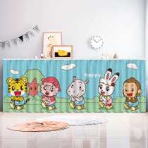Customized kindergarten cabinet covering curtain school cabinet without punching pull curtain children cartoon dust shield curtain