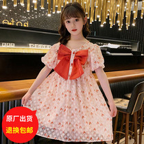 Girls dress for dress and summer clothes 2022 new trendy foreign air CUHK Childrens summer break little girl Princess Dresses