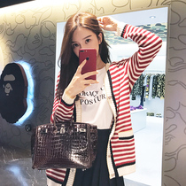 sandro moscoloni small fragrance knitted cardigan jacket 2021 autumn and winter new long-sleeved knitted sweater women