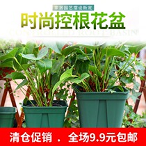 European-style PP resin controlled root flower pot does not nest rose clematis green flower pot rose pot plastic green mountain flower pot