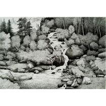 Fan Xianghous Autumn Rhyme paper new pen drawing