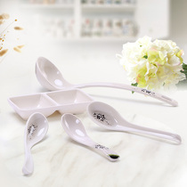 Green Lotus spoon rice bowl hook spoon kung fu Spoon soup spoon flavor spoon plastic spoon spoon seasoning bowl melamine imitation porcelain