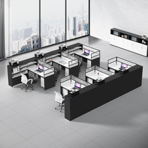 Staff Desk Finance Desk Screen Chairs Combined double 4 people staff 6 people office table station