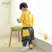 Long life rich and expensive children suit Spring autumn season Long sleeves T-shirt Long pants Two sets of mens baby casual outfits