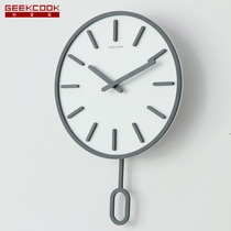 Geek Library Nordic wall clock decorative creative Quartz clock Light luxury mute hanging watch Living room clock Modern minimalist clock