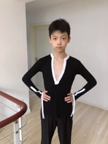 Dansdances beauty Latin dance blouses Long sleeves Body Latin Training Suit National Standard Dance Boy performs a practice suit