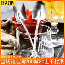 304 stainless steel watermelon spoon Creative coffee spoon Cute childrens spoon Retro shovel spoon spoon stirring spoon