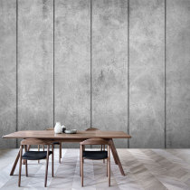Grey Cement Wall Panel Living Room TV Sofa Background Bamboo Wood Fiber Integrated Wall Panel Tooling Restaurant Beauty Salon