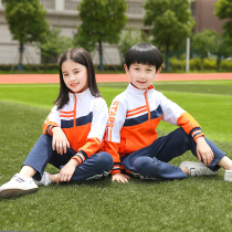  Primary school school uniform class uniform College style custom school uniform suit Childrens sports spring and autumn clothing teacher kindergarten garden uniform