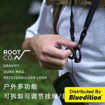 ROOT CO multi - functional adjustable detachable rope multi - purpose hung neck shoulder strap outdoor mobile phone shell