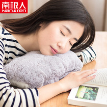  Charging water injection Soft explosion-proof hot water bottle warm stomach Charging comfortable long-haired rabbit hot water bottle warm stomach