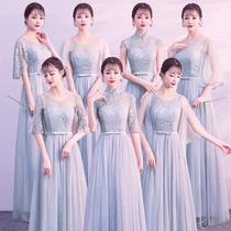 2019 bridesmaid bridesmaid dress conservative non-halter dress long female Chinese style sister group dress long dress fairy quality